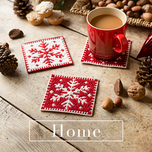 home bargello snowflake coasters christmas